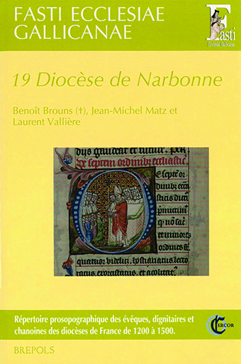 Une étude novatrice et un copieux répertoire biographique sur le diocèse de Narbonne au Moyen Âge