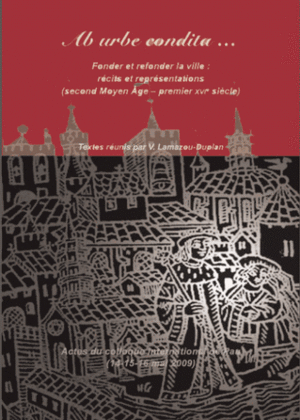 La couverture reprend un extrait de la vue cavalière de Toulouse publiée en 1515. Au premier plan figure Lemosin fondateur de la ville paré des attributs royaux, qui dirige le travail de deux maçons.